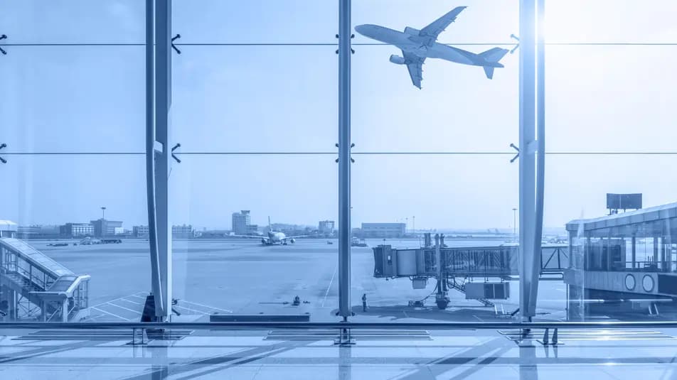 Modern airport terminal
